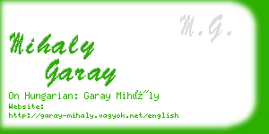 mihaly garay business card